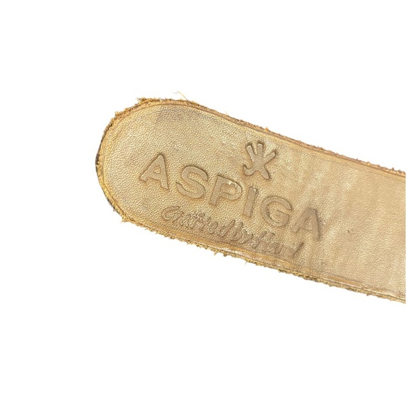 Aspiga Handcrafted Beaded Leather Boho 1.25” Belt - Picture 7 of 8